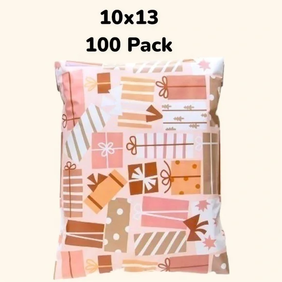 100 Pack of 10x13 PolyMailers GIFTS — ALL YEAR ROUND Design! Shipping Supplies - Picture 1 of 1